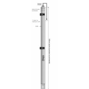 Sonde de Conductivité sans câble avec compensation de température 1R42CT-G Gamme 0-20mS